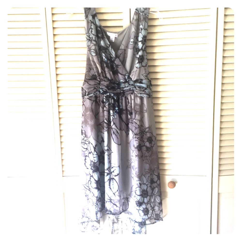Motherhood high-low hem chiffon dress